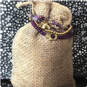 Purple Bead Bracelets
